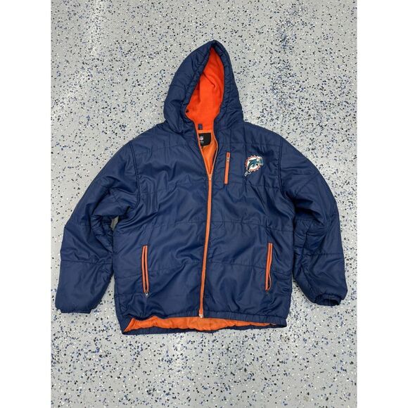 Miami Dolphins NFL Pro Line Puffer Jacket XL Used - Picture 1 of 3